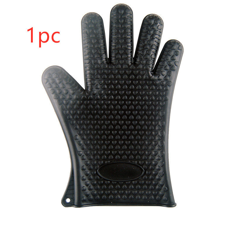 Food Grade Silicone Heat Resistant BBQ Glove Silicone Oven Mitts 