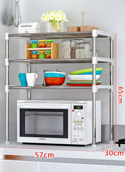 Microwave Shelf Rack Kitchen Shelf Spice Organizer Kitchen Storage Rack Bathroom Organizer Shelf Book Shoes Shelve 