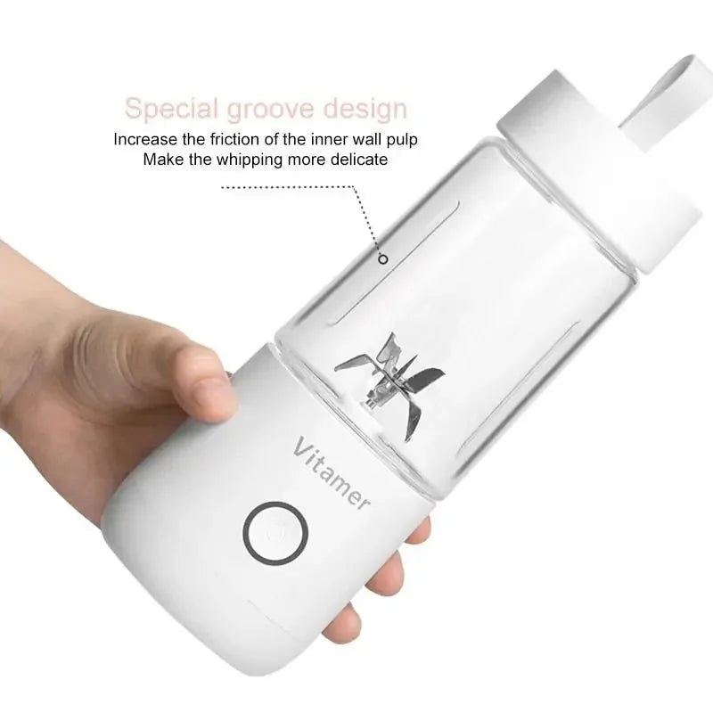 usb rechargeable portable blender | 350ml smoothie blender bottle | personal size juicer mixer | energy saving