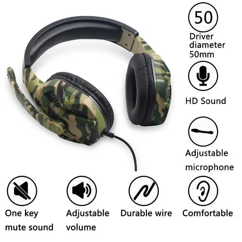 Camouflage gaming headset 