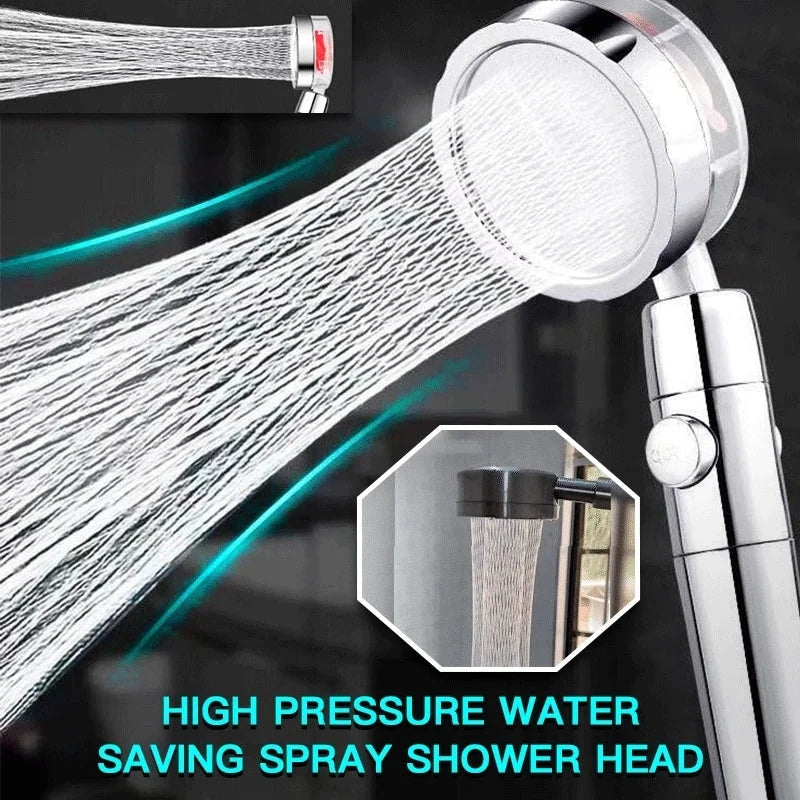 propeller-driven shower nozzle | handheld shower with cotton filter | water-saving shower head for home | ultrasonic cleaning