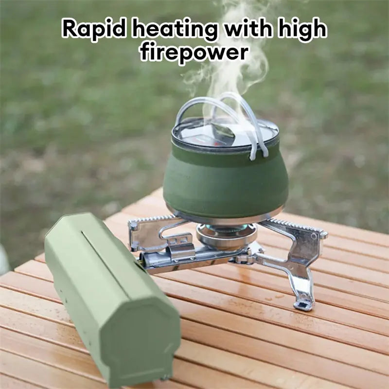 Camping Gas Stove Portable Folding Cassette Stove Outdoor Hiking BBQ Travel Cooking Grill Cooker Gas Burner Food Heating Tool Kitchen Gadgets 