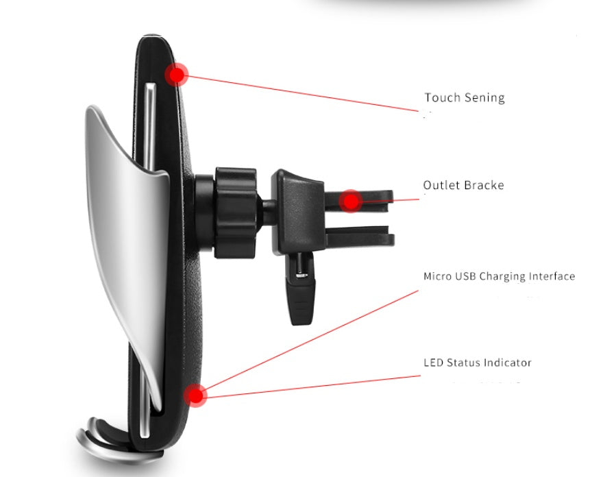 Car Wireless Charger 10W – Induction Fast Charging Phone Holder.