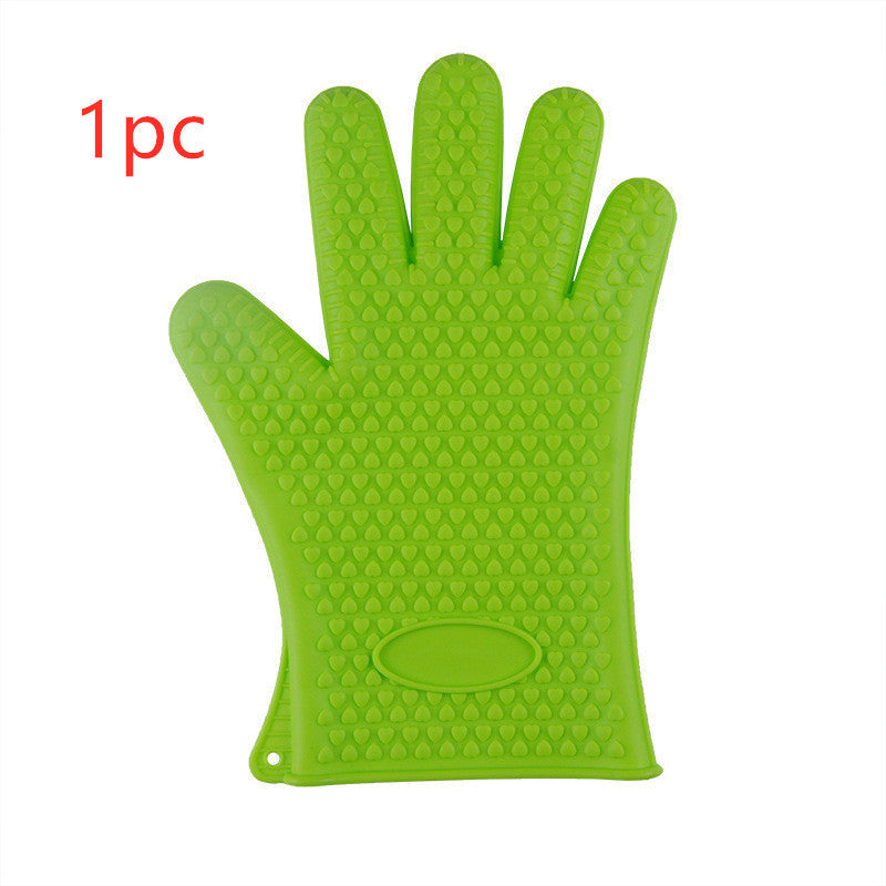 Food Grade Silicone Heat Resistant BBQ Glove Silicone Oven Mitts 