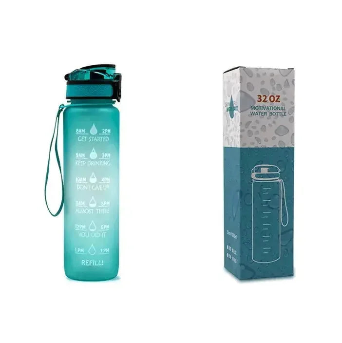 1000ml capacity motivational bottle | leakproof sports water bottle | gym and fitness hydration bottle | energy saving