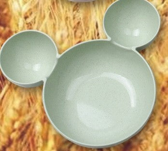 Wheat Straw, Children's Bowl, Cartoon, Wheat Chopsticks, Fork Spoon, Fruit Dish, Mickey's Bowl, Lovely Gift Set 