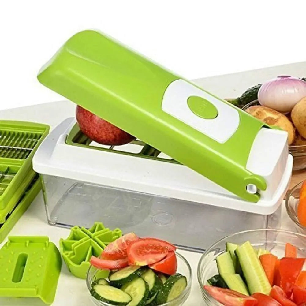 12pcs Multifunctional Vegetable Chopper Handle Food Grate Food Chopper Vegetable Slicer Dicer Cut Kitchen Gadgets 
