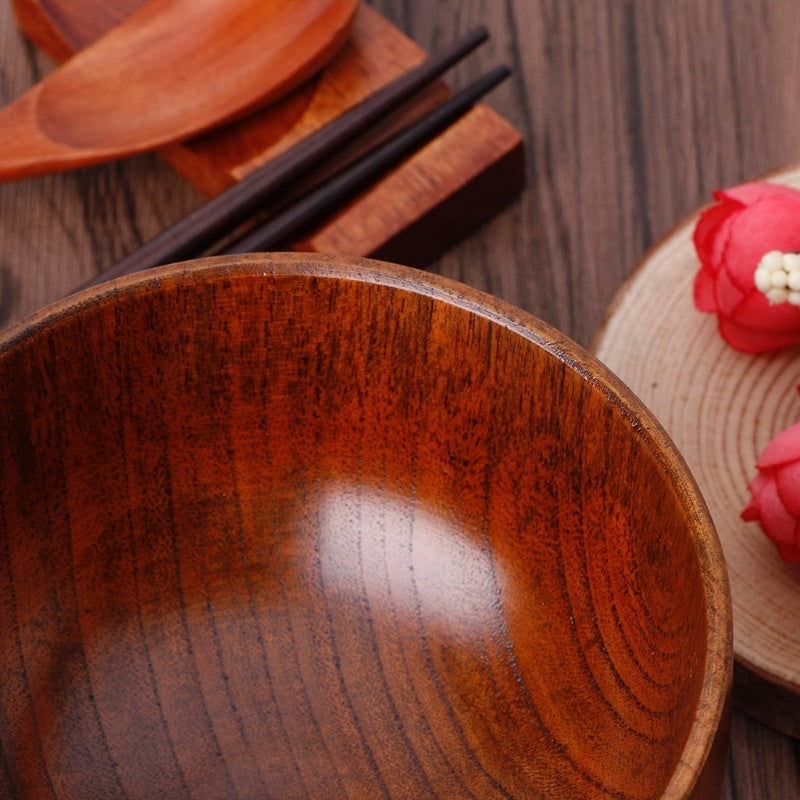 Wooden round wooden bowl 