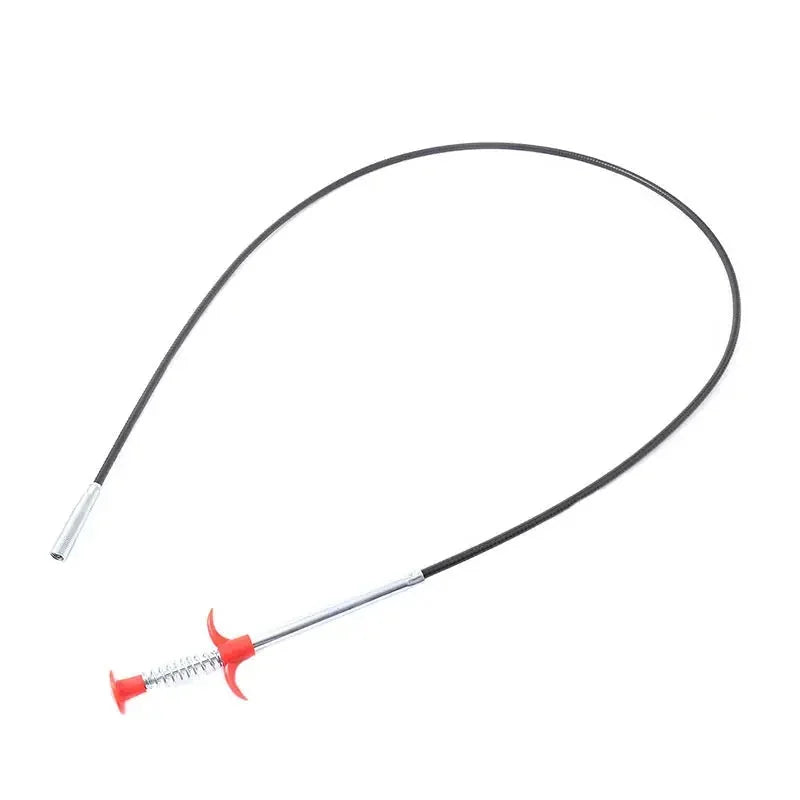 stainless-steel spring pipe | 60cm flexible drain snake | hair clog remover tool | ultrasonic cleaning