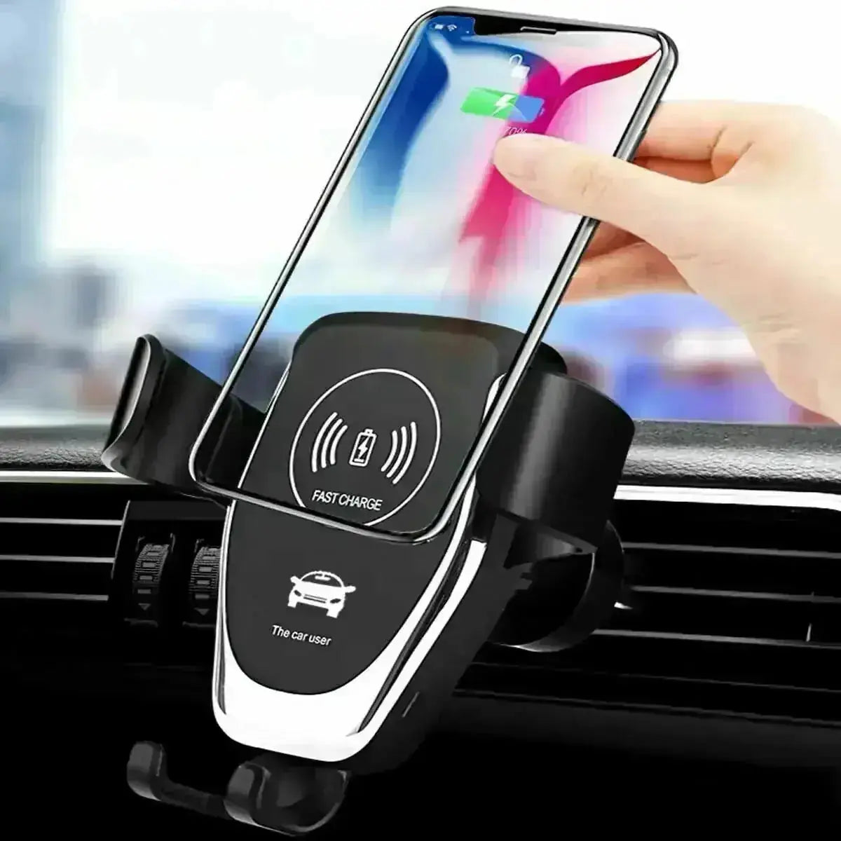10W QI Wireless Fast Car Charger Mount Holder Stand Automatic Clamping Charging - json