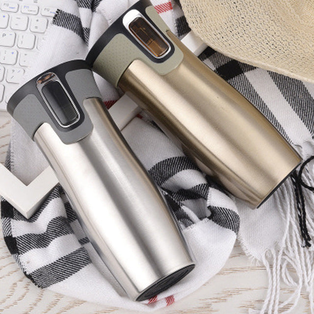 Vacuum Insulated Stainless Steel Travel Mugs Water Flask Thermal Tea Bottle 