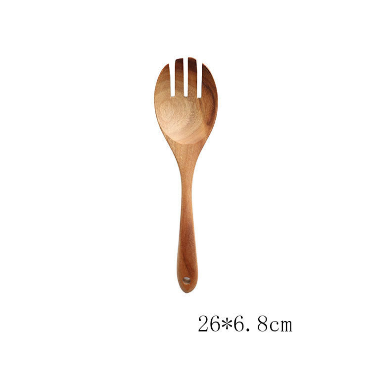 Teak Natural Wood Tableware Spoon Ladle Turner Rice Colander Soup Skimmer Cooking Tool Sets Spoon Scoop Kitchen Tools Gadgets 