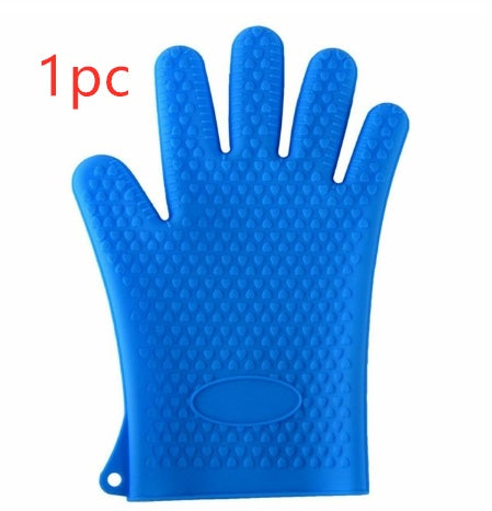 Food Grade Silicone Heat Resistant BBQ Glove Silicone Oven Mitts 