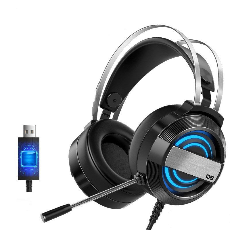 Head-mounted wired Bluetooth gaming headset 
