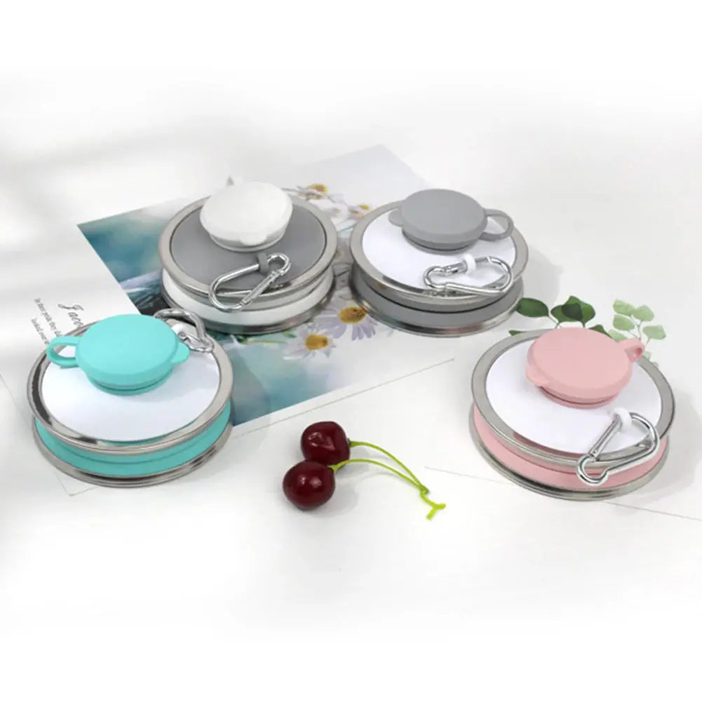 500ML Silicone Water Bottle Cup Foldable Leak Proof Portable Sports Travel Water Bottles For Outdoor Travel Gym Hiking Reuseable Kitchen Gadgets 