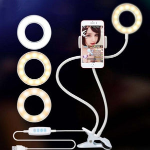 LED Selfie Ring Light for Live Adjustable Makeup Light-8cm Stand 