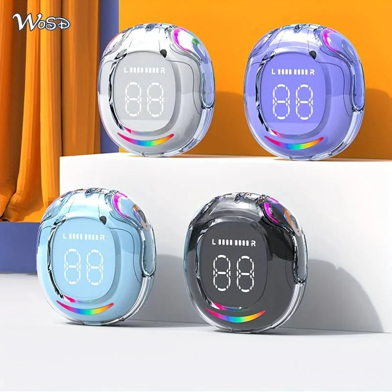 ambient lighting earbuds for sports | touch control wireless headset | bass boost earbuds for gaming | ultrasonic cleaning