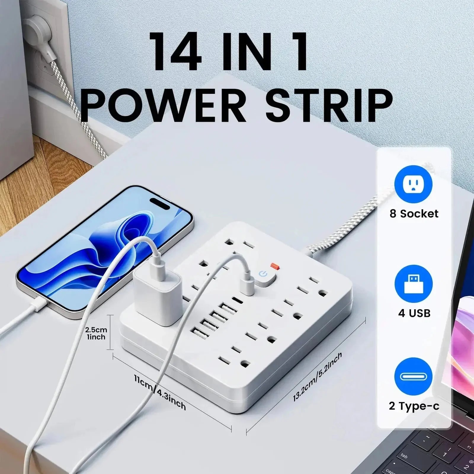 surge protected power strip | 6 outlet surge protector | heavy duty power strip | ultrasonic cleaning
