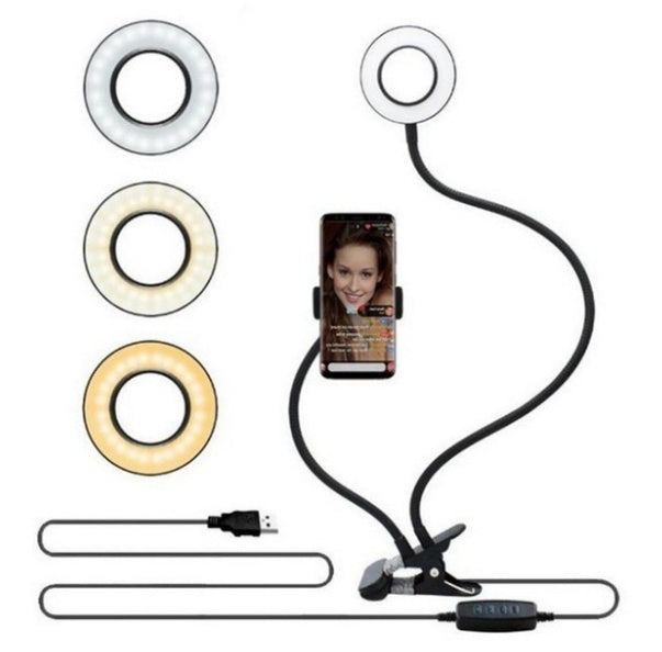 LED Selfie Ring Light for Live Adjustable Makeup Light-8cm Stand 