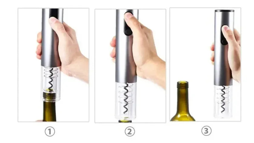 automatic wine bottle opener | stainless steel electric corkscrew | rechargeable wine opener | ultrasonic cleaning