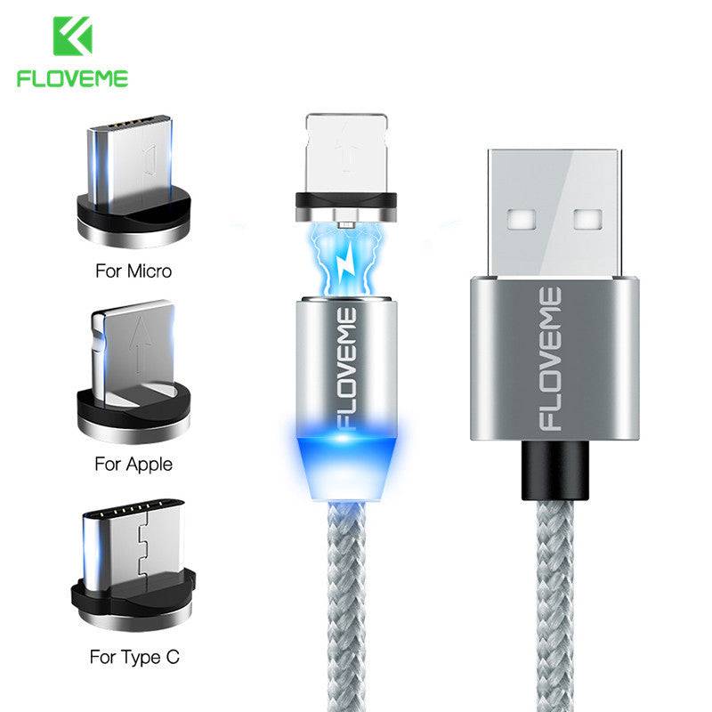 Compatible with Apple, Magnetic Micro USB Cable For Android and IOS Devices 