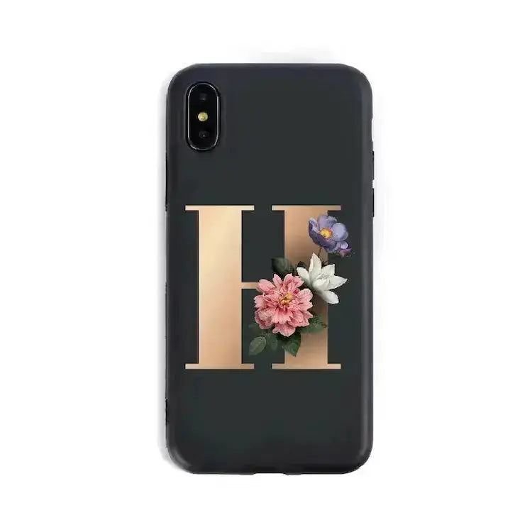 26 English Alphabet Silicone Phone Cases 