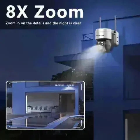 mp dual lens ptz camera | 8x hybrid zoom surveillance | ip66 waterproof outdoor camera | energy saving