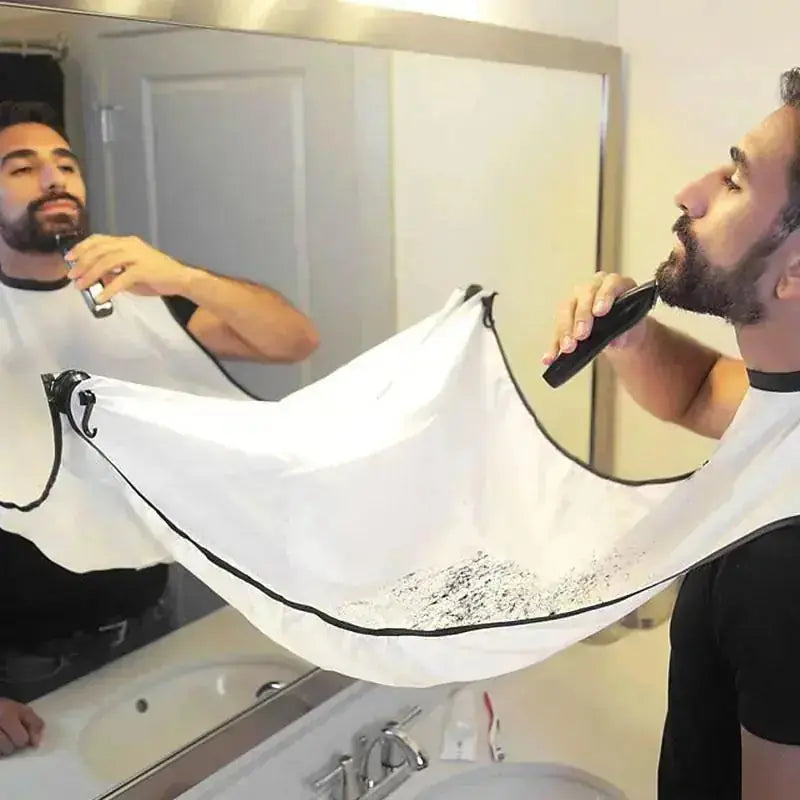 Creative Man Hair Beard Shaving Catcher Apron - 1pc men beard shaving apron trimming bib creative wall mirror