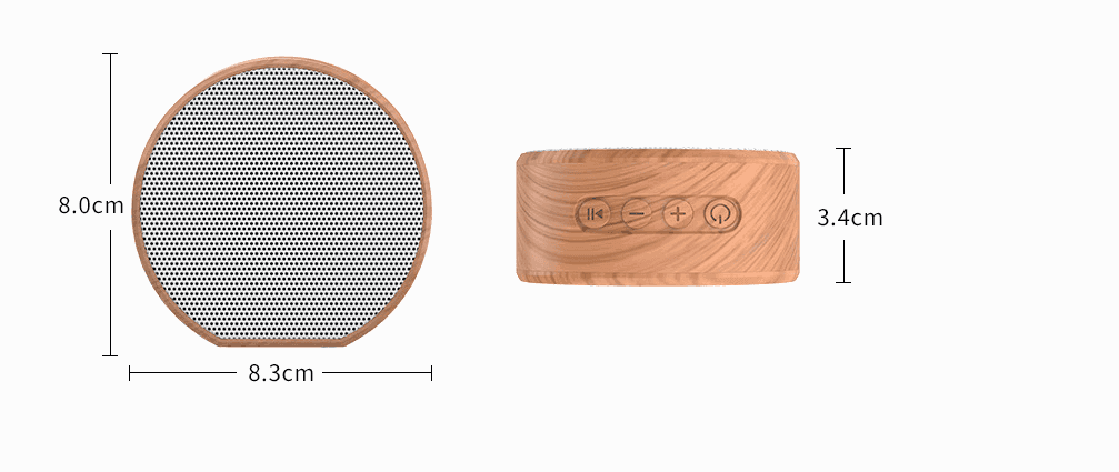 Mini Wood Bluetooth Speaker Portable Outdoor Wireless Support AUX TF 