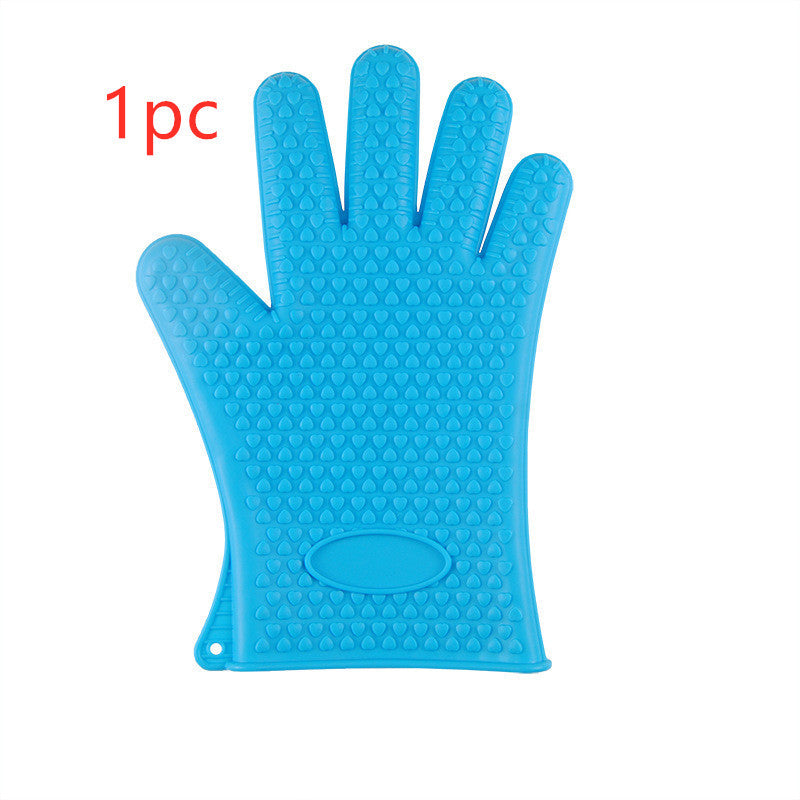 Food Grade Silicone Heat Resistant BBQ Glove Silicone Oven Mitts 