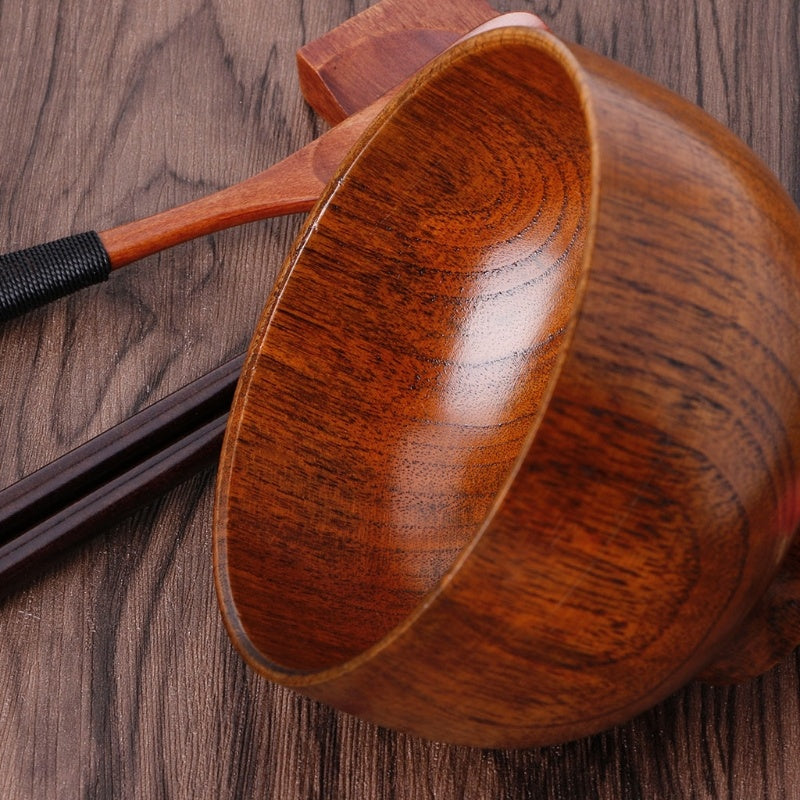 Wooden round wooden bowl 