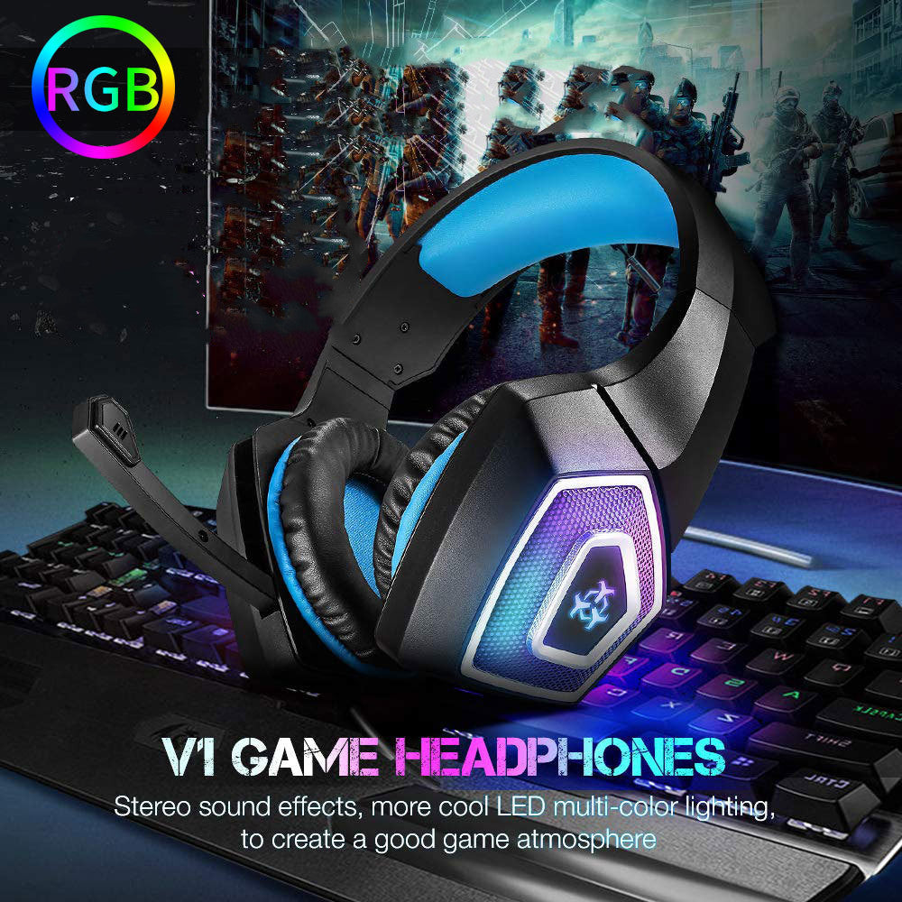 Gaming Headset RGB Lighted Wired Headset 