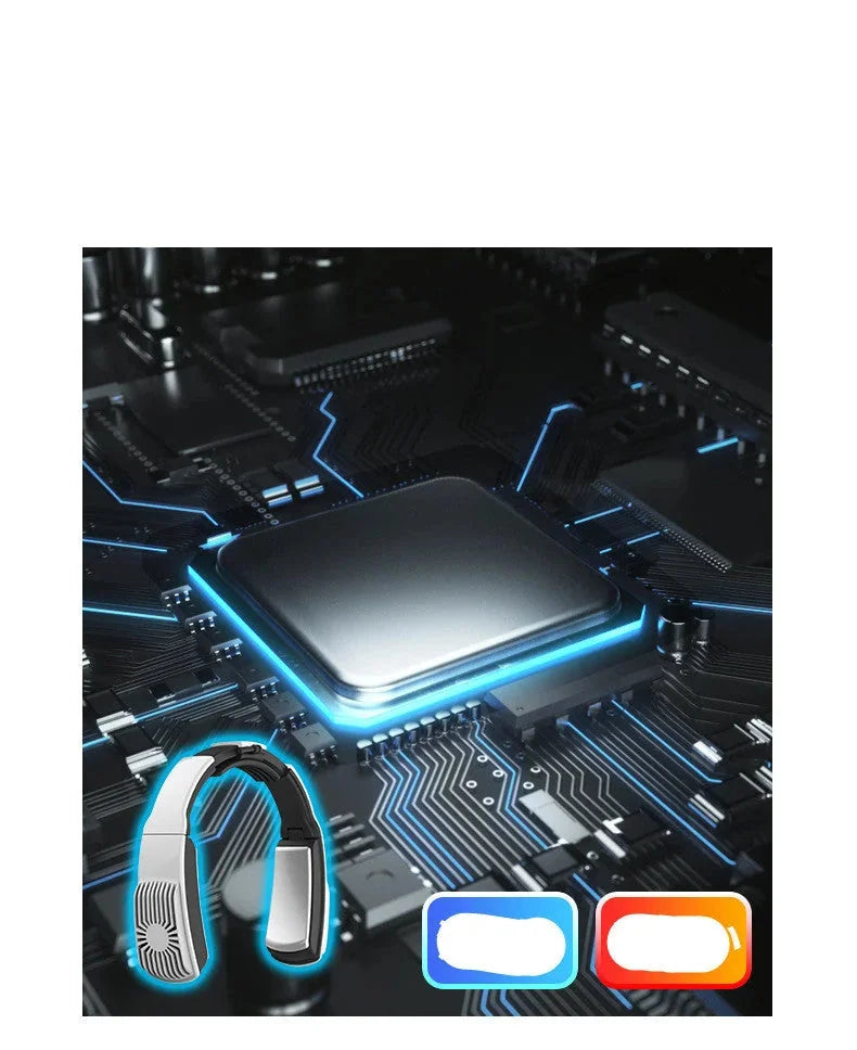 personal air conditioner neckband | portable neck fan | usb rechargeable air cooler | ultrasonic cleaning