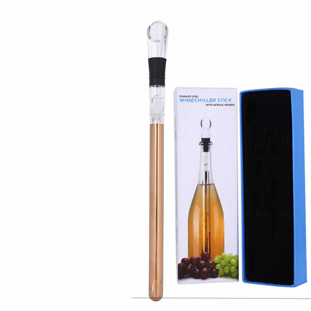 Wine Bottle Cooler Stick Stainless Steel Wine Chilling Rod Leakproof Wine Chiller Beer Beverage Frozening Stick Bar Tools 
