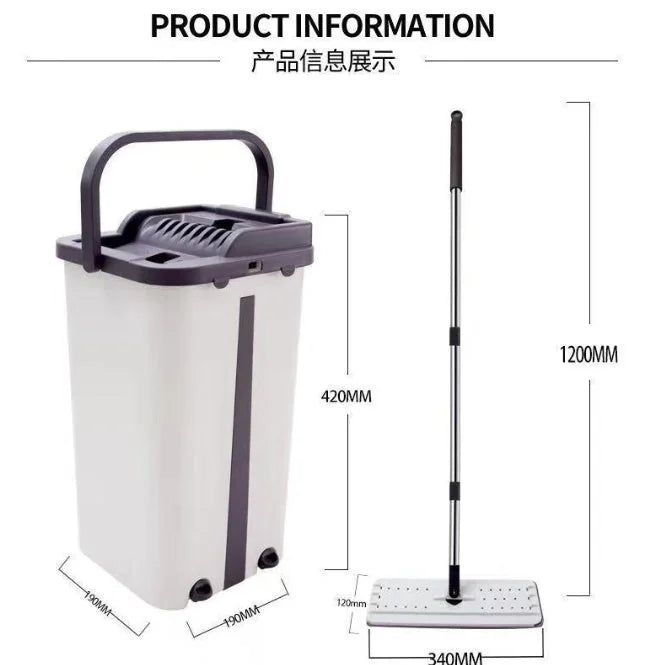 stainless-steel spin mop bucket | spin mop and bucket set | quick-dry microfiber mop head | ultrasonic cleaning