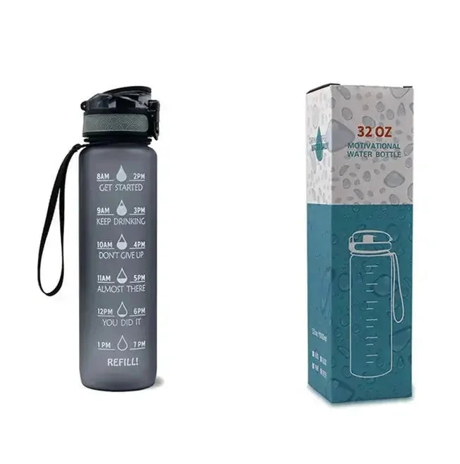 1000ml capacity motivational bottle | leakproof sports water bottle | gym and fitness hydration bottle | energy saving