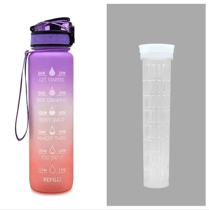 1000ml capacity motivational bottle | leakproof sports water bottle | gym and fitness hydration bottle | energy saving
