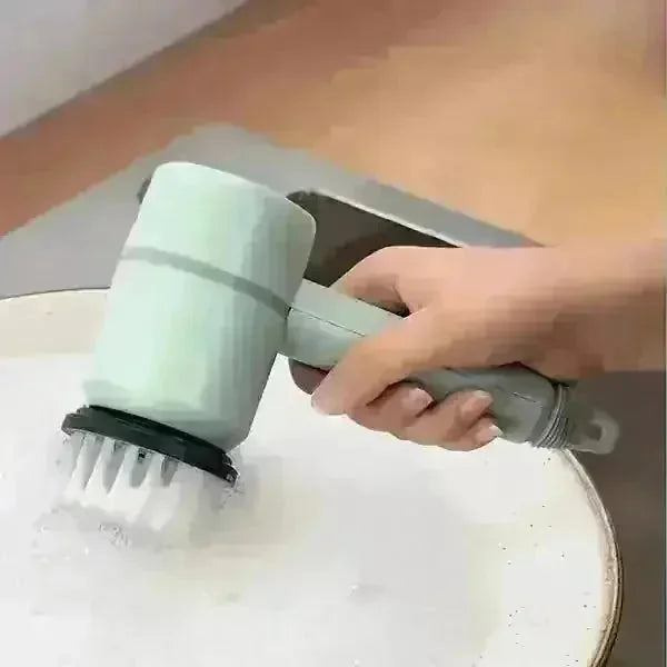 cordless electric spin scrubber | stainless steel brush head | long battery life spin scrubber | energy saving