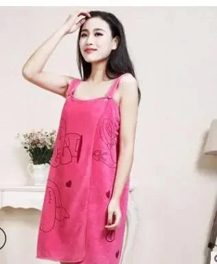 quick-dry microfiber towel | adjustable elastic suspenders | womens bath towel with straps | ultrasonic cleaning