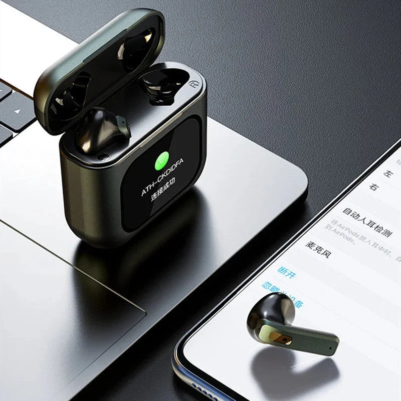 touch screen operation | noise cancelling microphone | wireless bluetooth headset | energy saving