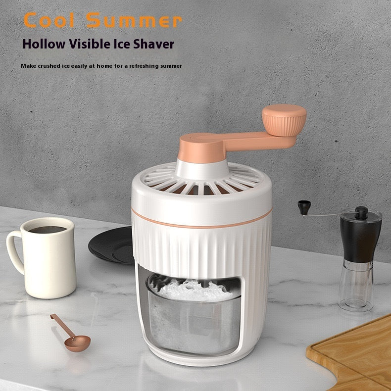 Hand-cranked Ice Shaving Machine Small Household Ice Crusher Hand-cranked Smoothie Machine Hail Ice Machine Kitchen Gadgets 