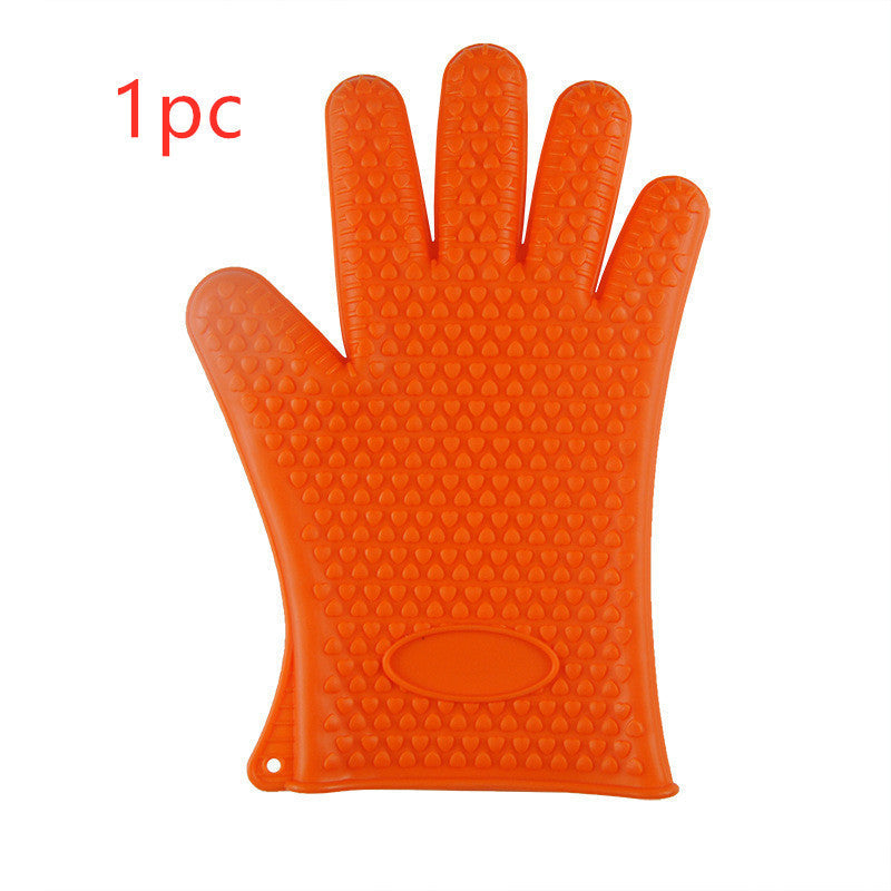 Food Grade Silicone Heat Resistant BBQ Glove Silicone Oven Mitts 