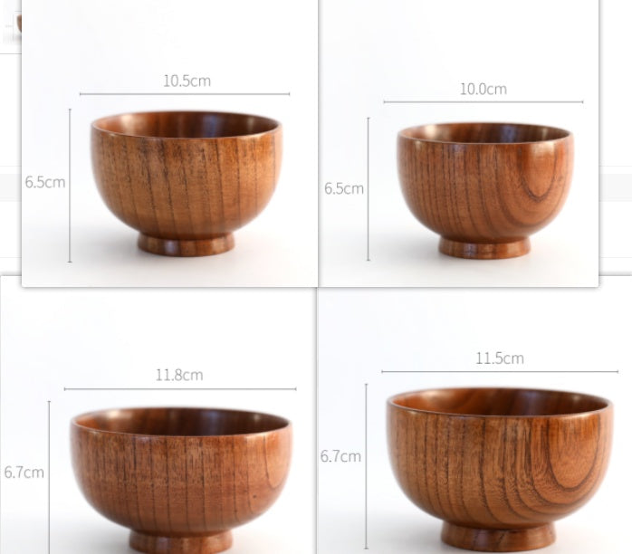 Wooden round wooden bowl 