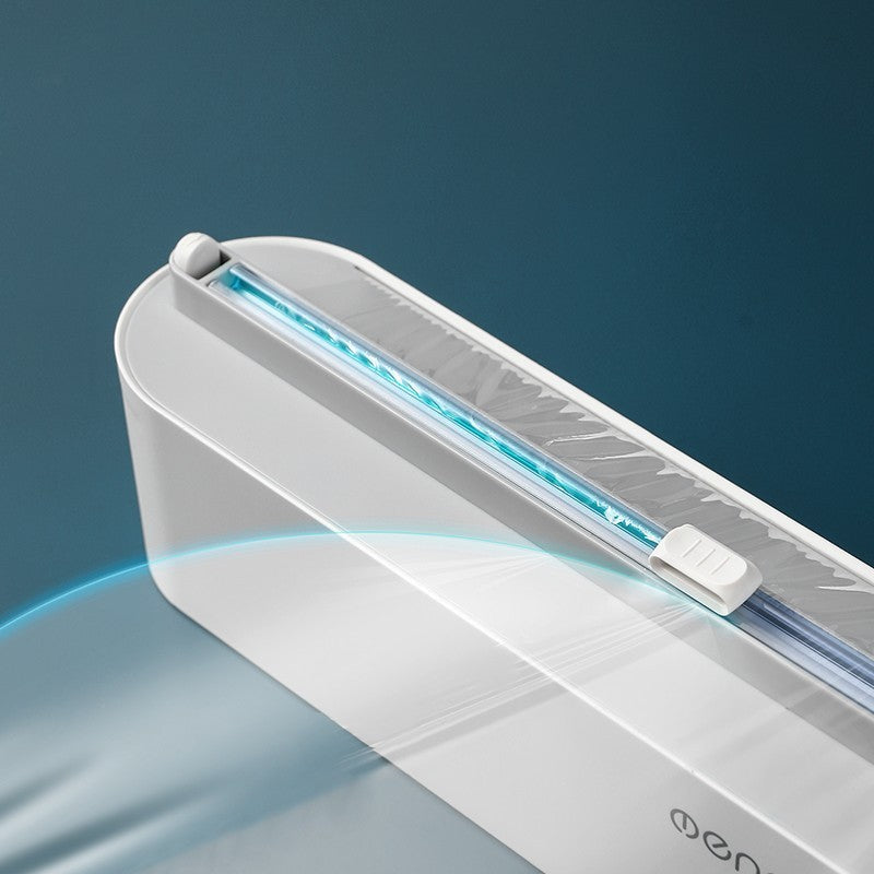 Upgraded Plastic Sharp Cutter Fixing Foil Cling Film Wrap Dispenser Fixed Refrigerator Storage Holder Kitchen Tool Accessories 