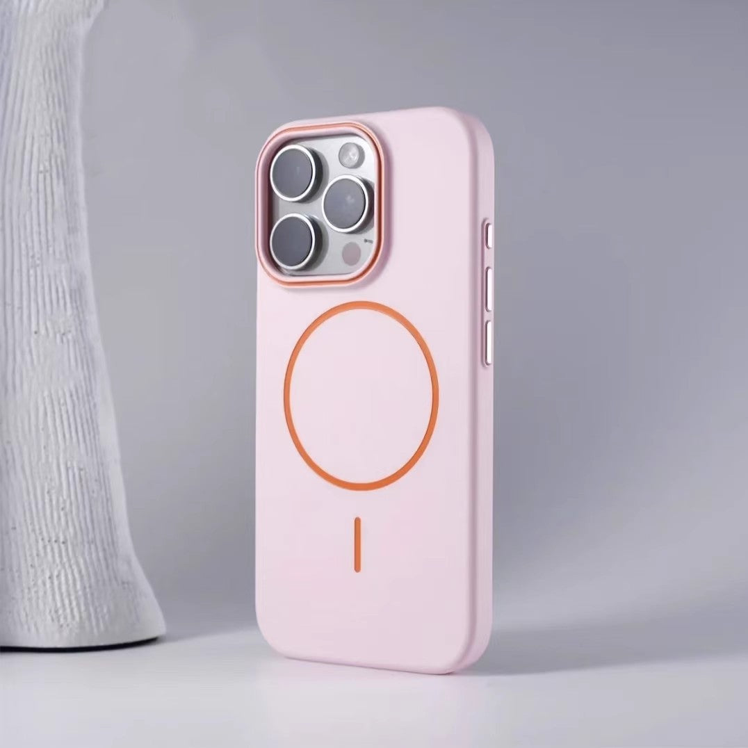 Applicable To IPhone16 Phone Case Skin-feeling Frosted Pc Magnetic Protective Sleeve 