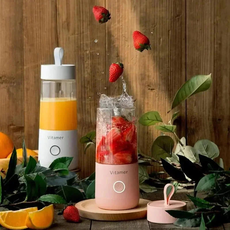 usb rechargeable portable blender | 350ml smoothie blender bottle | personal size juicer mixer | energy saving