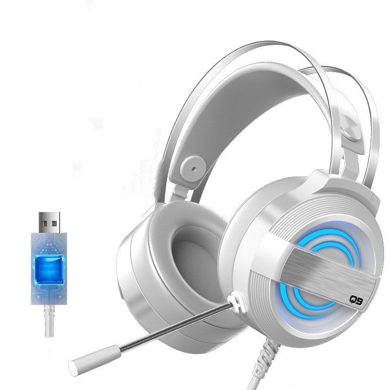 Head-mounted wired Bluetooth gaming headset 