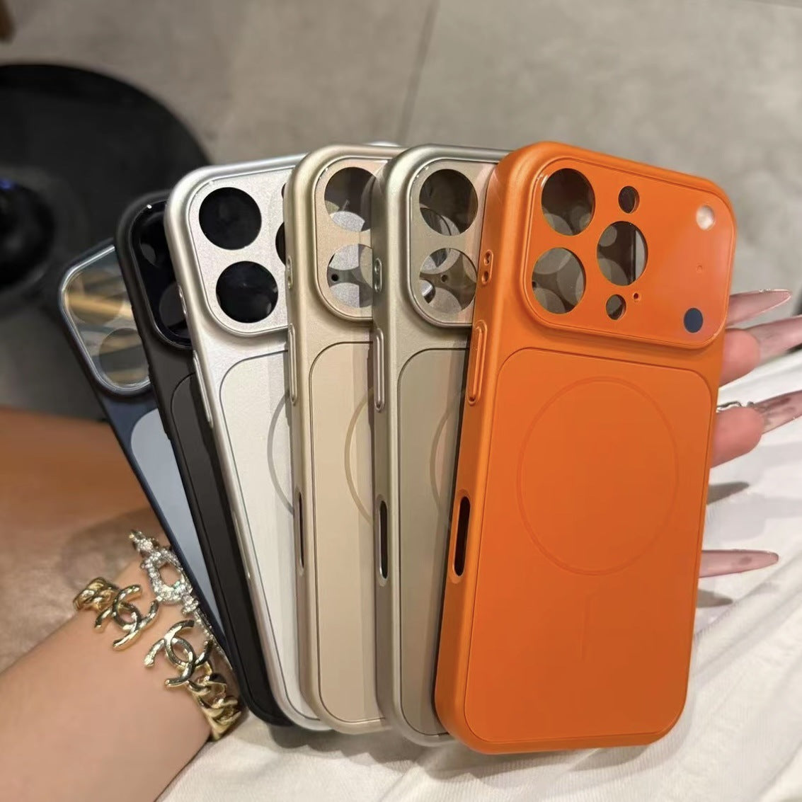 Solid Color All-inclusive Magnetic Phone Case 