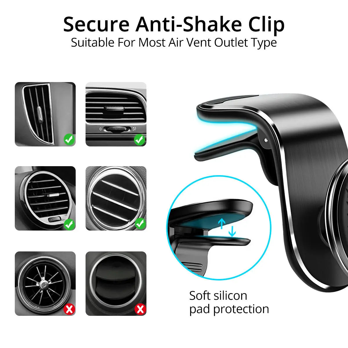 Magnetic Car Phone Holder Air Vent Magnet Mount Smartphone Phone Holder Car Rotation Bracket 