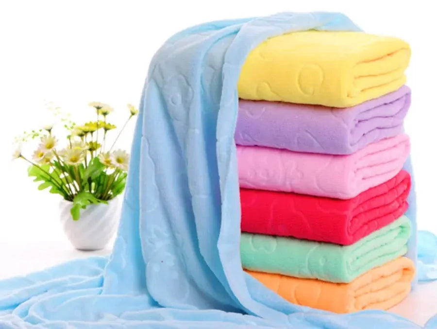 ultra-absorbent microfiber towel | large kids bath towel | cartoon bear beach towel | energy saving